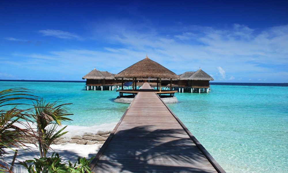 beach, resort, jetty, pier, boardwalk, huts, maldives, bungalows, beach bungalows, beach resort, tropical island, holiday, ocean, nature, sand, water, summer, shore, rest, beach, beach, beach, beach, maldives, maldives, maldives, maldives, maldives, summer